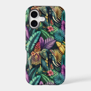 Indian Elephant Jungle Dreams Seamless Surface iPhone 17 Case