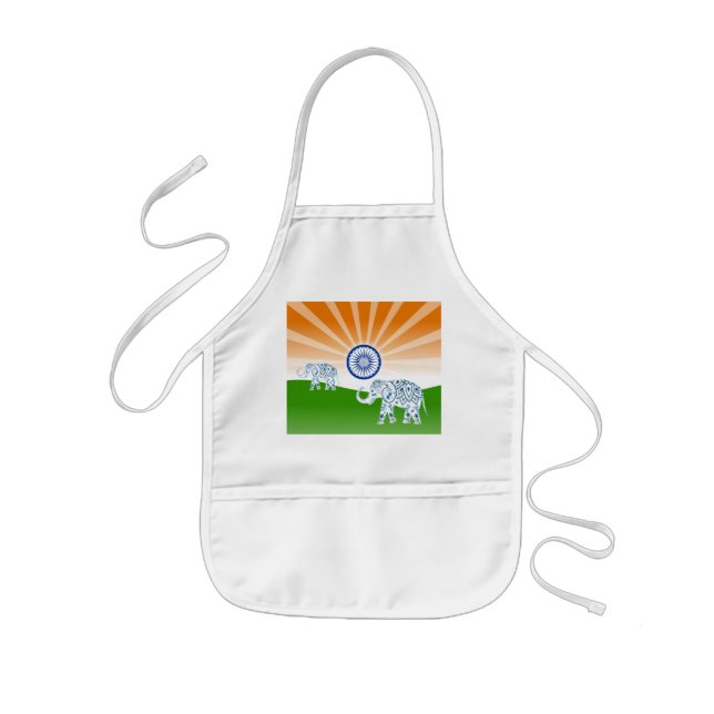 Indian elephant kids' apron (Front)