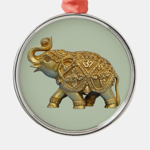 Indian Elephant Metal Ornament