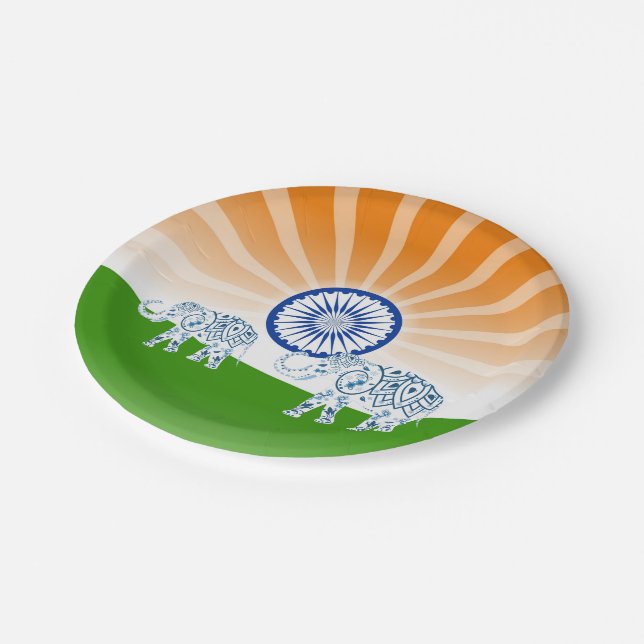 Indian elephant paper plates (Angled)