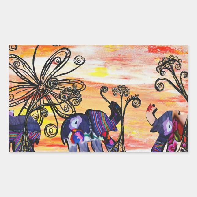 Indian Elephant Stickers (Front)