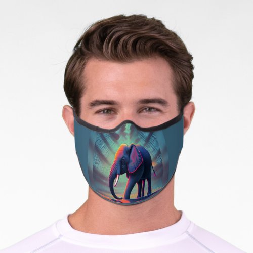 Indian Elephant   T_Shirt 3 Ring Binder Premium Face Mask