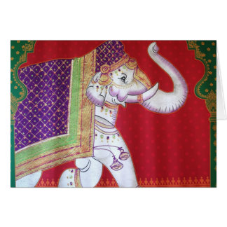 Indian elephant traditional art cards