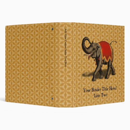 Indian Elephant wRed Cloth Binder