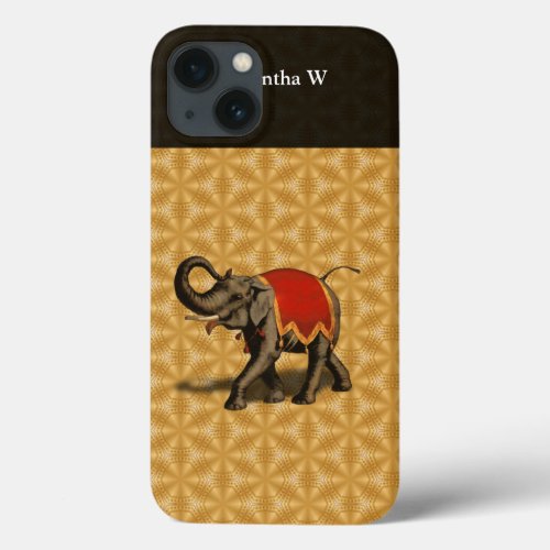 Indian Elephant wRed Cloth iPhone 13 Case