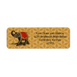 Indian Elephant w/Red Cloth Label