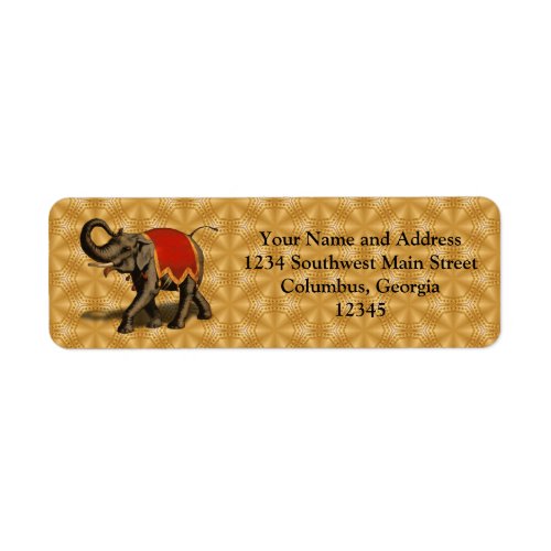 Indian Elephant wRed Cloth Label