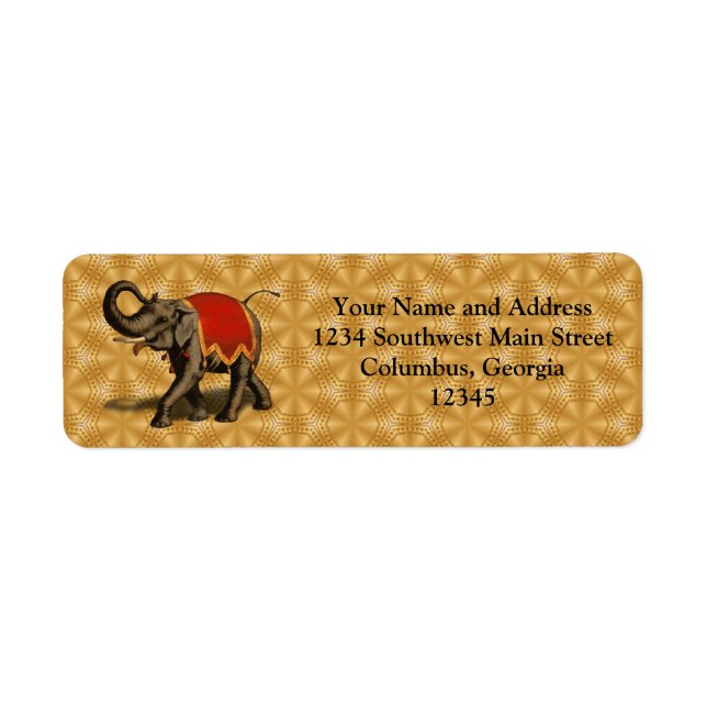 Indian Elephant w/Red Cloth Label (Front)