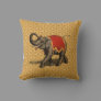 Indian Elephant w/Red Cloth Throw Pillow