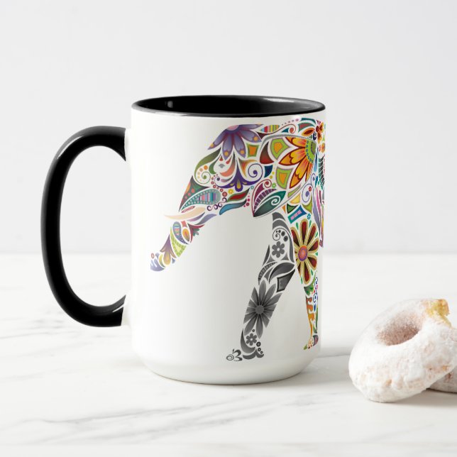 Indian Elephants Coffee Mugs (With Donut)