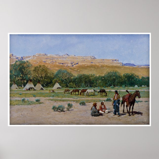 Indian Encampment 1901 by Henry Farny Poster (Front)