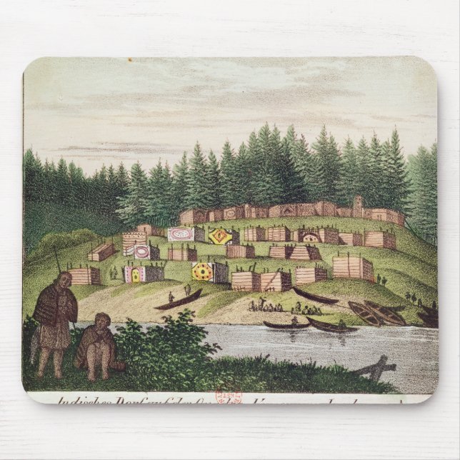 Indian Encampment on Quadra Island Mouse Pad (Front)
