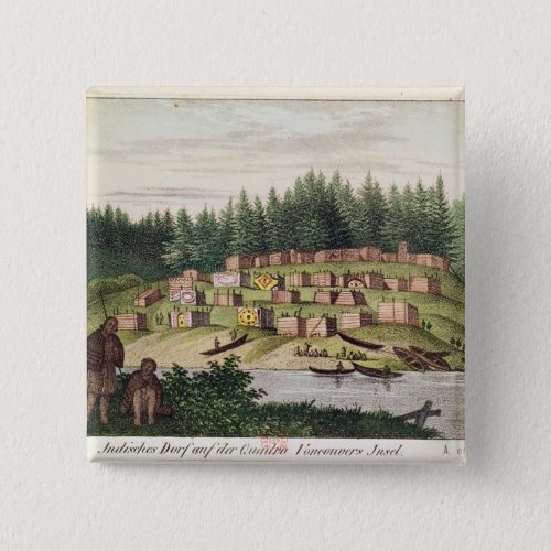 Indian Encampment on Quadra Island Pinback Button