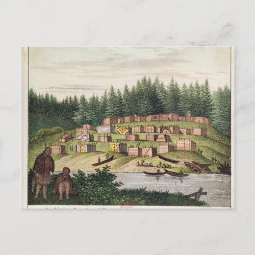 Indian Encampment on Quadra Island Postcard