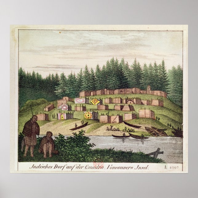 Indian Encampment on Quadra Island Poster (Front)