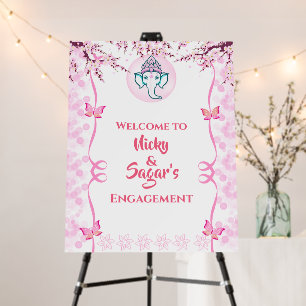 Indian Engagement Ceremony Welcome Sign Foam Board