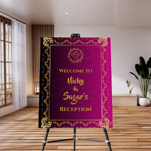Indian Engagement Ceremony Welcome Sign Foam Board