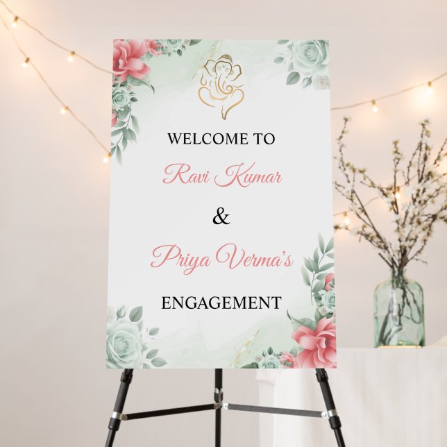 Indian Engagement Welcome foam  Foam Board (In Situ (Stand))