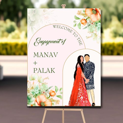 Indian engagement welcome sign board