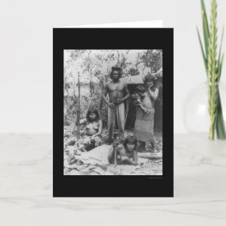 Indian Family in the Amazon in Brazil 1902 Card