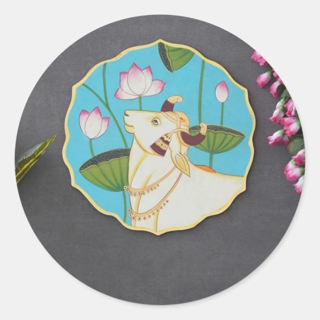 Indian Famous Pichwai Painting Sticker  (Front)