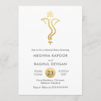 Indian | Faux Gold Foil Ganesha Rehearsal Dinner