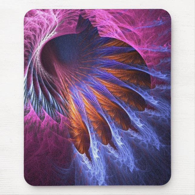 Indian  Feathers Fractal Mousepad (Front)