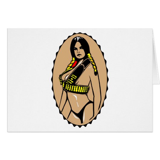 Indian Femal Warrior Cards (Front Horizontal)