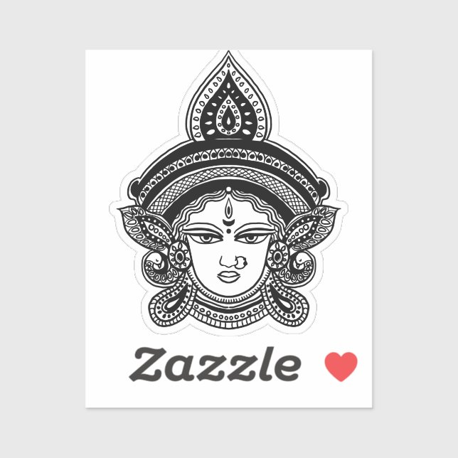 Indian Festival Durga Maa Hindu God Sticker (Sheet)