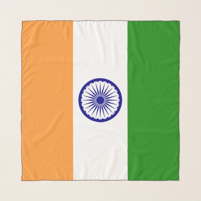 Indian Flag Chiffon Scarf (Front)