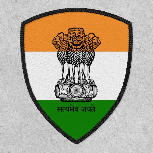 Indian Flag  Coat of Arms Flag of India Patch