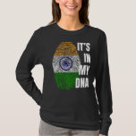 Indian Flag Dna Fingerprint India T-Shirt