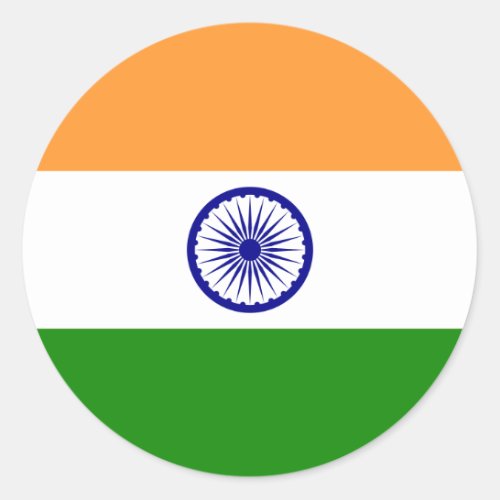 Indian Flag Flag of India Classic Round Sticker