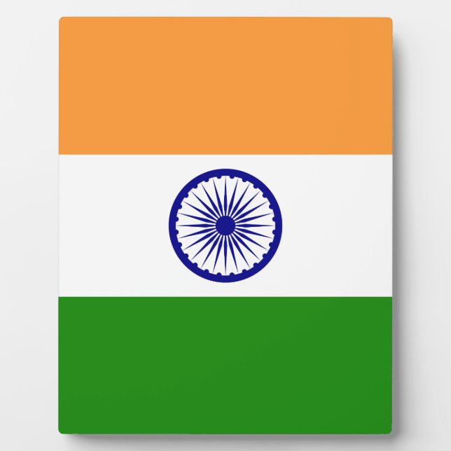 Indian Flag - High Quality Image Plaque (Front)