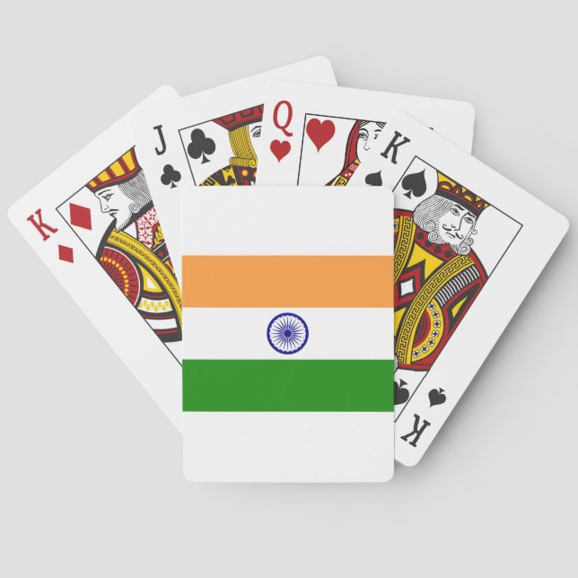 Indian Flag - High Quality Image Poker Cards (Back)