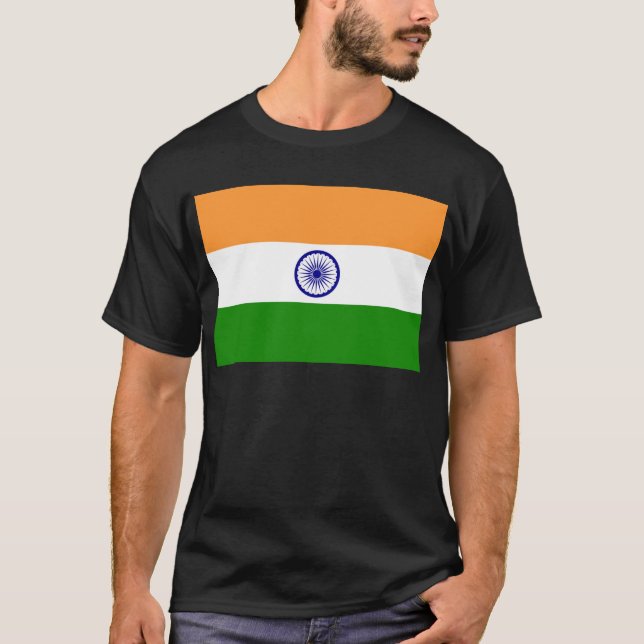 Indian Flag - High Quality Image T-Shirt (Front)