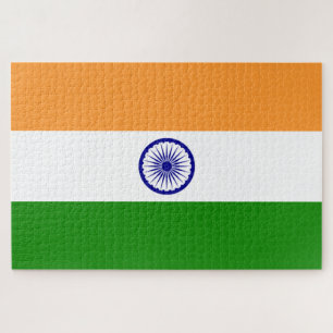 Indian Flag (India) (South Asian Country) (Bharat) Jigsaw Puzzle