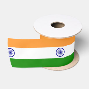 Indian Flag (India) (South Asian Country) (Bharat) Satin Ribbon