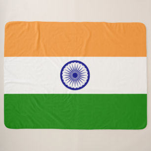 Indian Flag (India) (South Asian Country) (Bharat) Sherpa Blanket