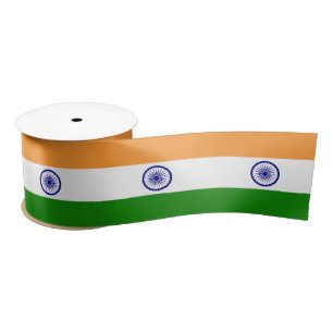 Indian Flag & India travel, holiday/sports Satin Ribbon