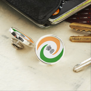 Indian flag lapel pin