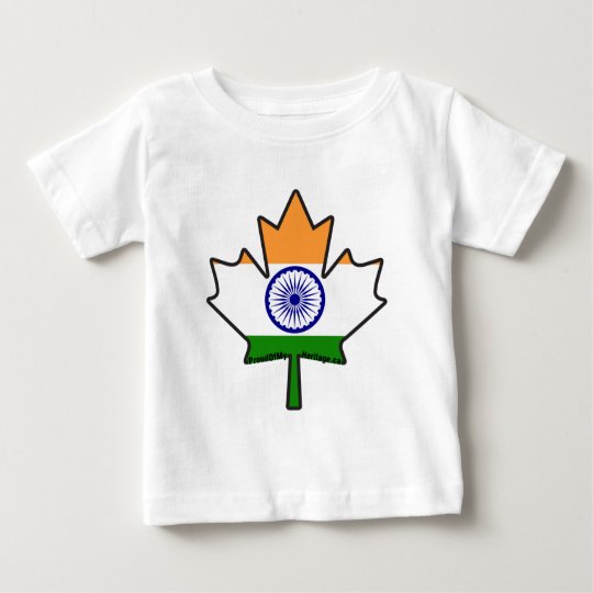 Indian Flag Maple Leaf Baby T-Shirt