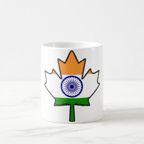Indian Flag Maple Leaf Coffee Mug
