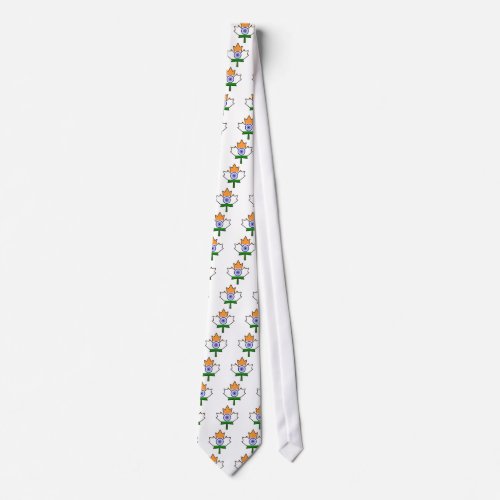 Indian Flag Maple Leaf Tie