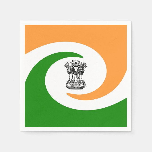 Indian flag paper napkins (Front)