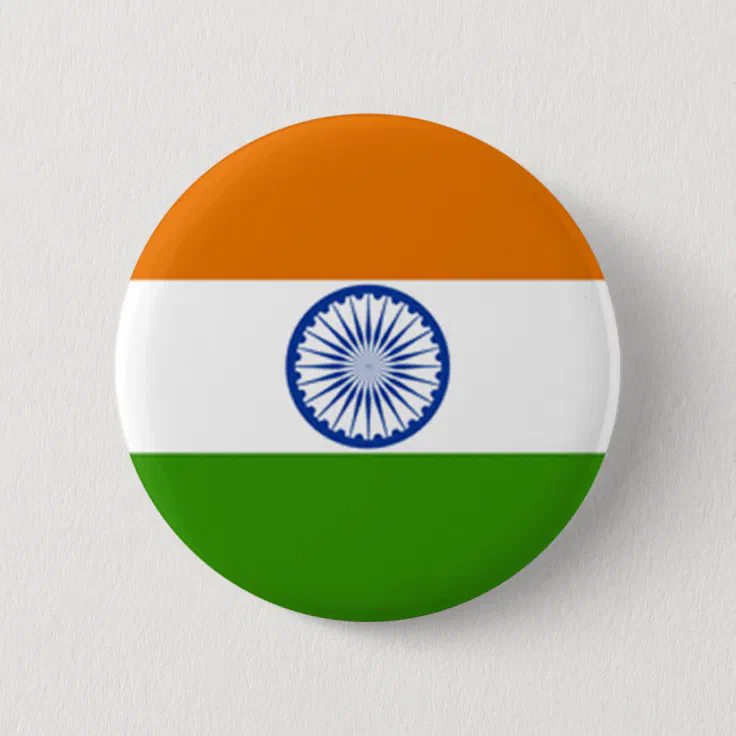 Indian Flag Pinback Button | Zazzle