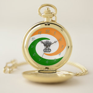 Indian flag pocket watch