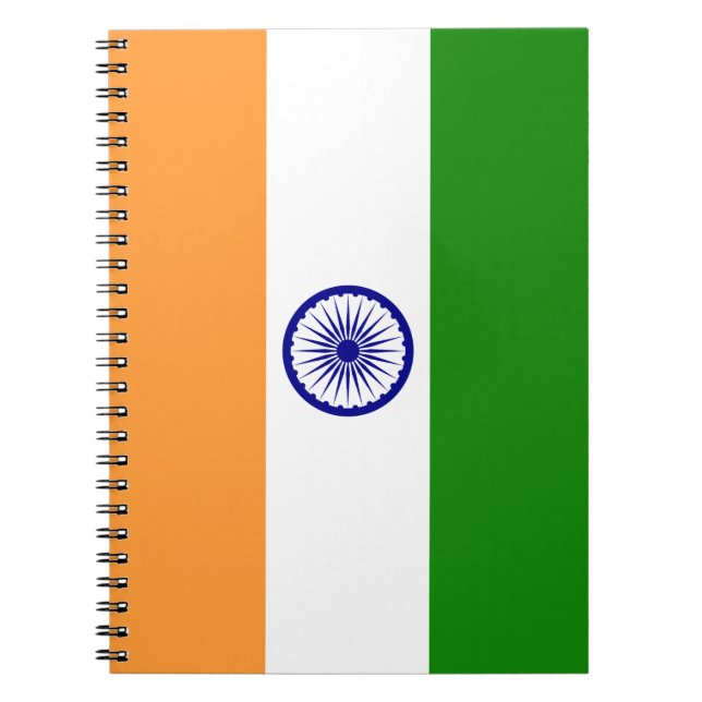 Indian Flag Spiral Notebook (Front)