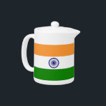 Indian Flag Teapot<br><div class="desc">Serve your favorite brews with pride using our exquisite teapot featuring the flag of India! This beautifully crafted teapot is perfect for enjoying tea while celebrating your admiration for Indian culture. The vibrant colors of the Indian flag are prominently displayed, making it a unique and meaningful addition to your kitchenware...</div>