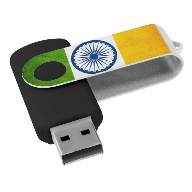 Indian Flag USB Flash Drive (Angled)